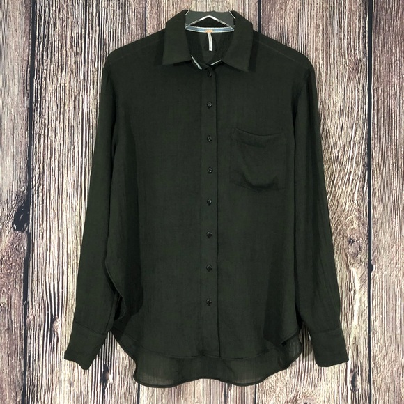 Free People Tops - Free People Button Down side Slits Shirt